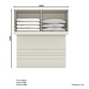 Ver imagem 2 de Armário Ponte Casal 4 Portas Seletto Areia - Henn