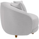 Ver imagem 4 de Kit 02 Poltronas Decorativas Base Fixa Pés Madeira Witta M03 Veludo Cinza - Lyam Decor