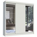 Ver imagem 2 de Guarda-Roupa Casal Madesa Istambul 3 Portas de Correr com Espelhos 3 Gavetas Branco Cor:Branco