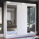 Ver imagem 1 de Guarda-Roupa Casal Madesa Istambul 3 Portas de Correr com Espelhos 3 Gavetas Branco Cor:Branco