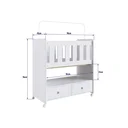 Ver imagem 3 de Mini Berço 2 Gavetas com Colchão Moisés Branco