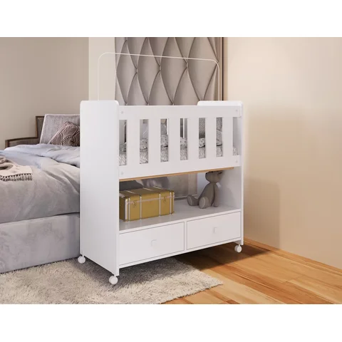 Mini Berço 2 Gavetas com Colchão Moisés 