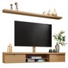 Bancada Suspensa 180cm com Prateleira e Suporte para Tv até 60 Pol. Easy H01 Freijó - Mpozenato - 3