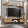 Bancada Suspensa 180cm com Prateleira e Suporte para Tv até 60 Pol. Easy H01 Freijó - Mpozenato - 1