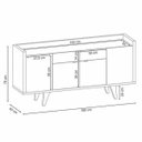 Ver imagem 4 de Balcão Aparador Buffet 4 Portas Melodia Off White/nature