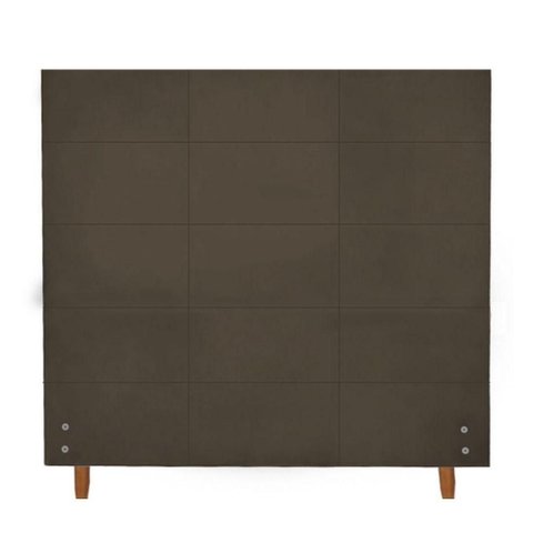 Cabeceira Larissa 100cm para Colchão Solteiro Suede Marrom - Aurora Line