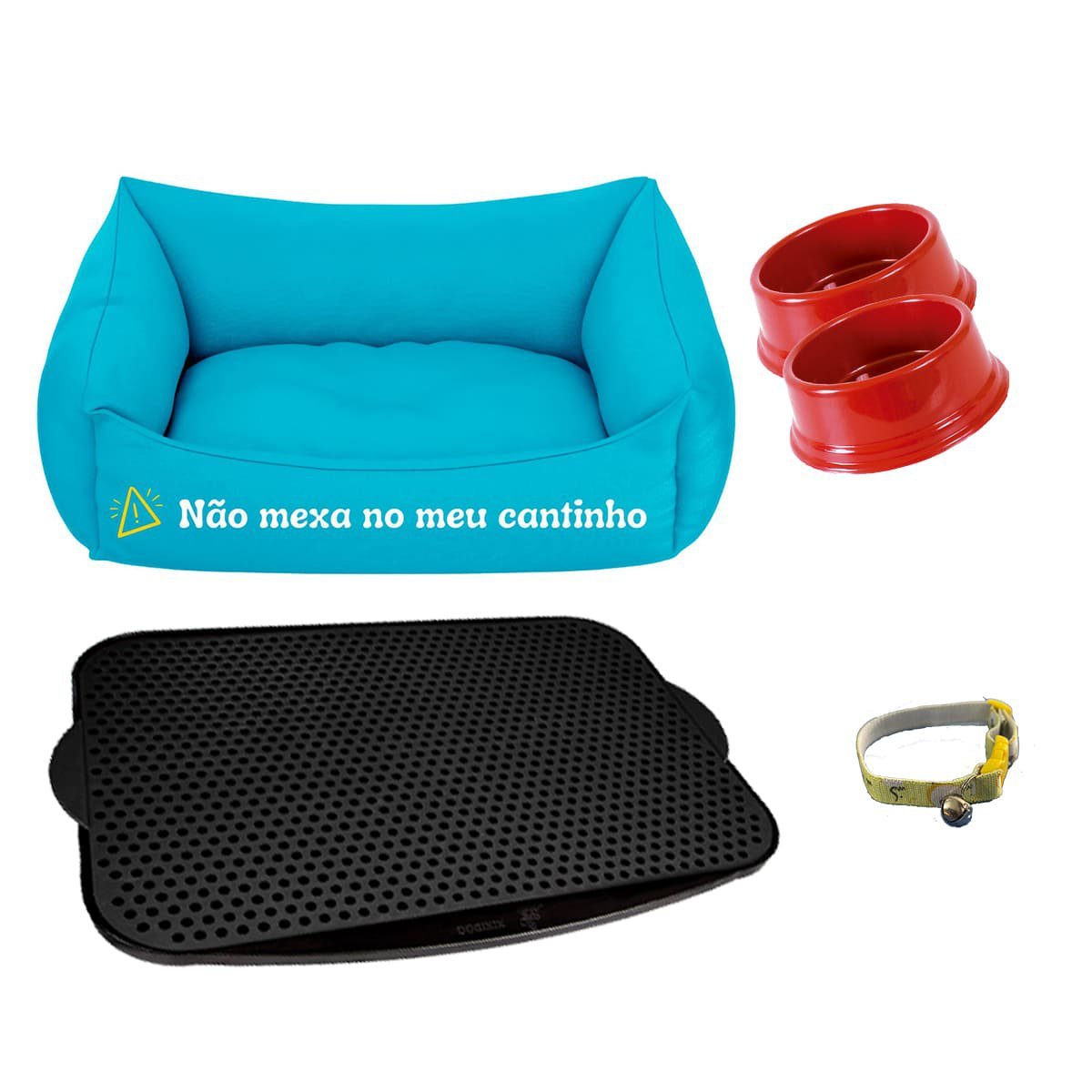 Kit Pet Xixi Dog Cama Cachorro M 57X37 Não Mexa Meu Cantinho