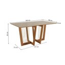 Ver imagem 5 de Conjunto Sala de Jantar Lina em Madeira Maciça 6 Cadeiras Boucle Bege