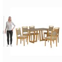 Ver imagem 4 de Conjunto Sala de Jantar Lina em Madeira Maciça 6 Cadeiras Boucle Bege