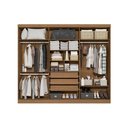 Ver imagem 5 de Guarda Roupa Casal 6 Portas e 3 Gavetas T580 Canela/Off White - Kappesberg