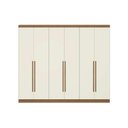 Ver imagem 3 de Guarda Roupa Casal 6 Portas e 3 Gavetas T580 Canela/Off White - Kappesberg