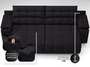 Ver imagem 3 de Sofá com Porta Copos e Carregador Usb Retrátil e Reclinável Samurai 2,00m Velosuede Preto -