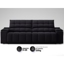 Ver imagem 5 de Sofá com Porta Copos e Carregador Usb Retrátil e Reclinável Samurai 2,00m Velosuede Preto -