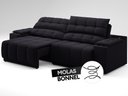 Ver imagem 7 de Sofá com Porta Copos e Carregador Usb Retrátil e Reclinável Samurai 2,00m Velosuede Preto -