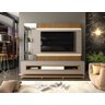 Estante Home para Tv 60 Polegadas Lumus Amarula/carvalho Europeu com Led 100% Mdf Deseo - 1