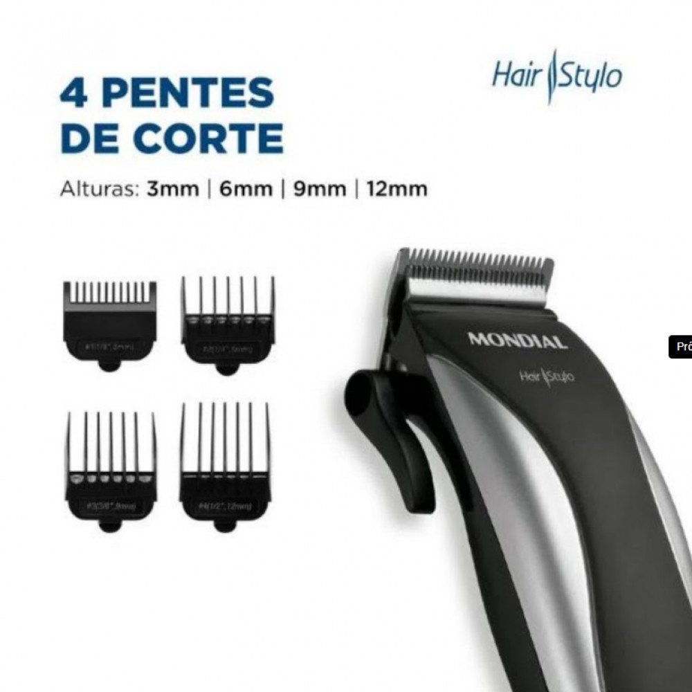 Cortador de Cabelo Mondial Cr-02 Hair Stylo - 2