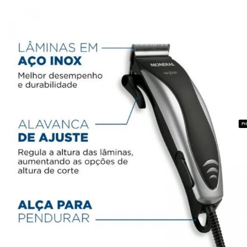 Cortador de Cabelo Mondial Cr-02 Hair Stylo - 3