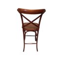 Ver imagem 2 de Banqueta Katrina Paris com Encosto em X e Assento Fixo em Rattan Natural - Cor Castanha