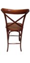 Ver imagem 2 de Banqueta Katrina Paris com Encosto em X e Assento Fixo em Rattan Natural - Cor Castanha