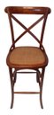 Ver imagem 3 de Banqueta Katrina Paris com Encosto em X e Assento Fixo em Rattan Natural - Cor Castanha