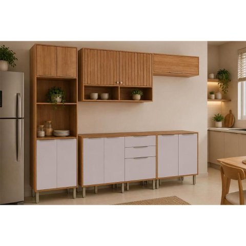 Cozinha Completa 5 Peças Divina CZ618 Cinamomo/Off White MGM