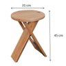 Banco Dobrável de Madeira Prático Natural - 2