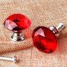 Kit 10 Puxador Cristal Diamante 30Mm Gaveta Móvel Vermelho - 2