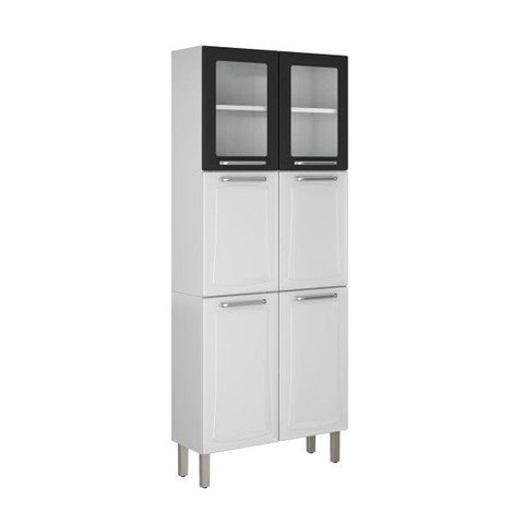 Paneleiro Duplo 2 Portas de Vidro 5 Prateleiras IPLDV-80 Tarsila Itatiaia
