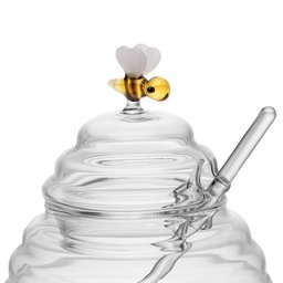 Açucareiro de Vidro Borossilicato com Colher e Tampa Lovely Bee 470ml - 2