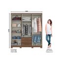 Ver imagem 2 de Guarda Roupa 6 Portas (2 C- Espelho) e 3 Gavetas C- Pés Caju Da136 Branco - Henn
