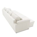 Ver mais imagens de Sofá Retrátil Manual Sala de Estar Nolan Bipartido 414cm Conforto Premium em Couro Branco G58 - Gran