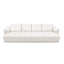 Ver imagem 6 de Sofá Retrátil Manual Sala de Estar Nolan Bipartido 414cm Conforto Premium em Couro Branco G58 - Gran