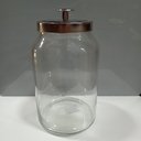Ver imagem 2 de Pote Hermético de Vidro 4L Transparente 30x16x16cm Mantimentos Cozinha Tampa