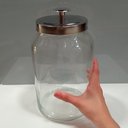 Ver imagem 5 de Pote Hermético de Vidro 4L Transparente 30x16x16cm Mantimentos Cozinha Tampa