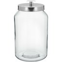 Ver imagem 1 de Pote Hermético de Vidro 4L Transparente 30x16x16cm Mantimentos Cozinha Tampa