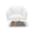 Ver imagem 4 de Cadeira Sala de Jantar Giratória Ma30 Kit 2 Stella Sintético D03 - D'Rossi Cor Branco