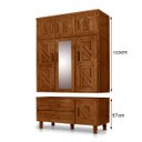 Ver imagem 4 de Guarda-Roupa Roupeiro Chicago 103 - Castanho