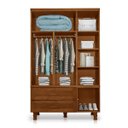 Ver imagem 3 de Guarda-Roupa Roupeiro Chicago 103 - Castanho