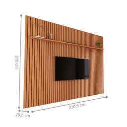 Painel Ripado Parede Grande 2.20m X 2.20m Nature Versátil Giga Móveis - 2