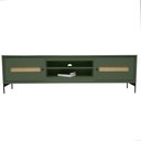 Ver imagem 2 de Rack Sala Tv até 75 Polegadas Paraty 180 Cm Laca Pés Metal Palhinha Verde
