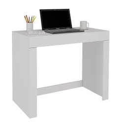 Escrivaninha Mesa Escritório Multiuso Cléo 1 Gaveta 95cm Branca - 2 Escrivaninha Mesa Escritório Multiuso Cléo 1 Gaveta 95cm Branca - 2