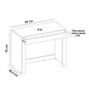 Ver imagem 3 de Escrivaninha Mesa Escritório Multiuso Cléo 1 Gaveta 95cm Branca
