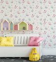 Ver imagem 3 de Papel de parede com borboletas em tons aquarela de rosa e azul Ideal Para Quarto Infantil