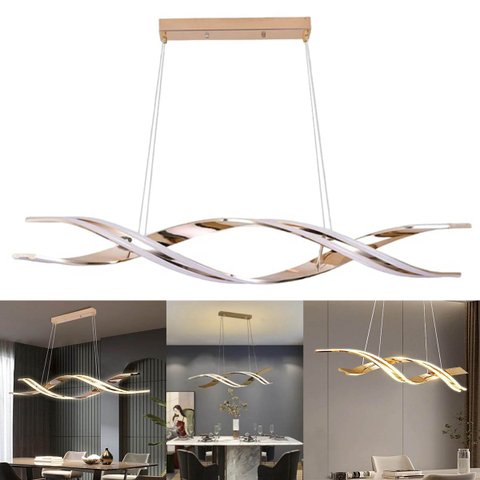 Lustre Luminaria Pendente Molecular DNA 76w Led Luxo Espiral Moderno Decoraçao Teto Restaurante Sala