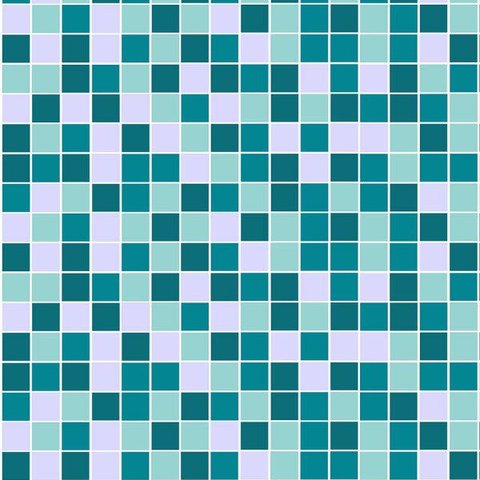 Adesivo Azulejo Pastilhas Em Tons de azul, cinza e branco para Área Gourmet