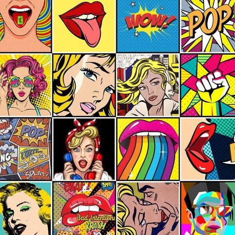 Adesivo Azulejo POP ART para Área Gourmet