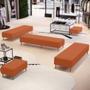 Ver imagem 2 de Kit 02 Puffs Decorativo Sala de Estar Bali W01 Pés Palito 170x60cm Tecido Terracota - Lyam Decor