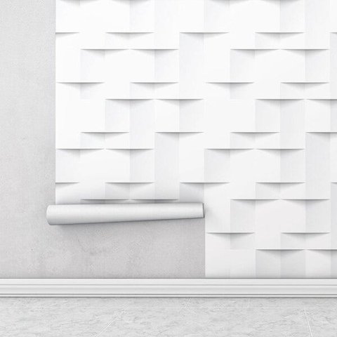 Papel de Parede Abstrato geométrico 3D Para Sala e Quarto