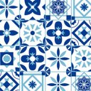 Ver imagem 1 de Adesivo de Parede Azulejo com desenhos Grego Azul para Área Gourmet
