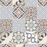 Adesivo Azulejo em tons azul, bege, marrom, cinza, e preto  - 3